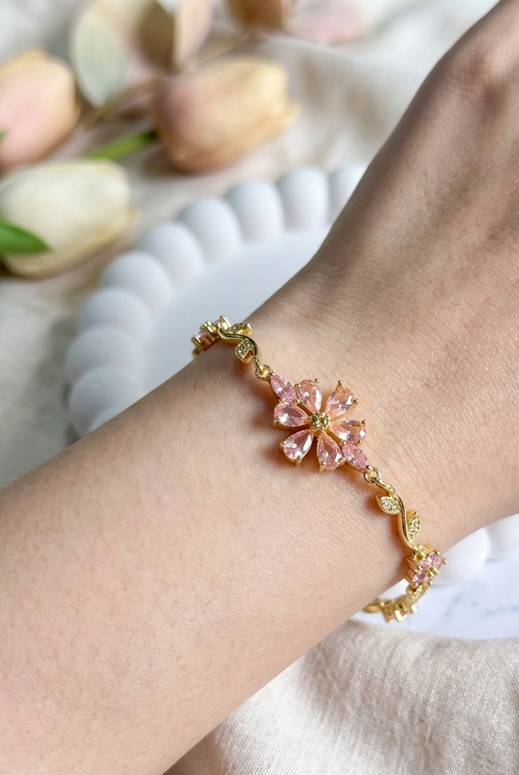 pink-floral-stone-bracelet