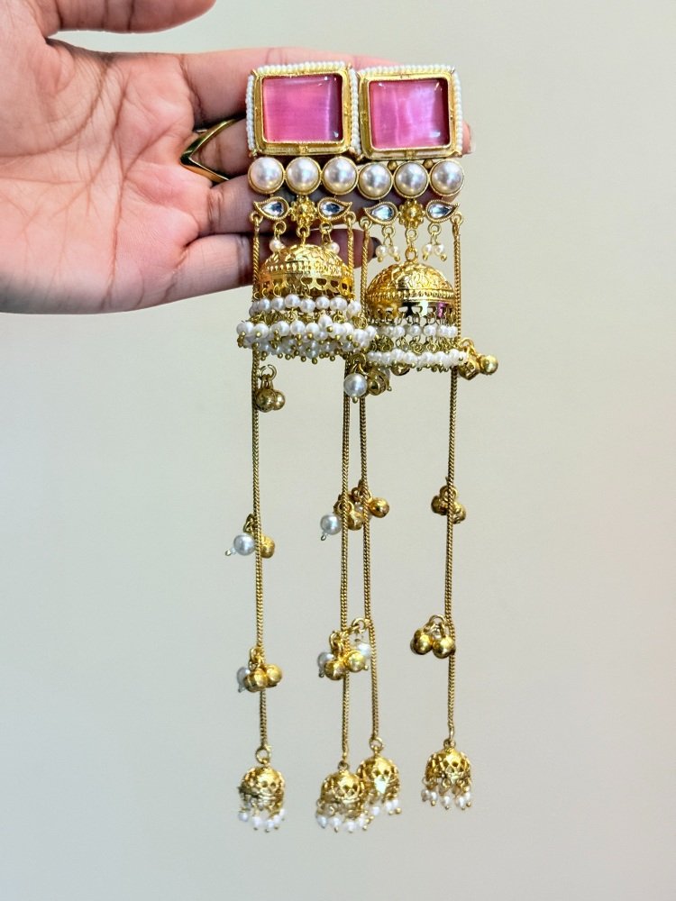 pink-golden-jhumka