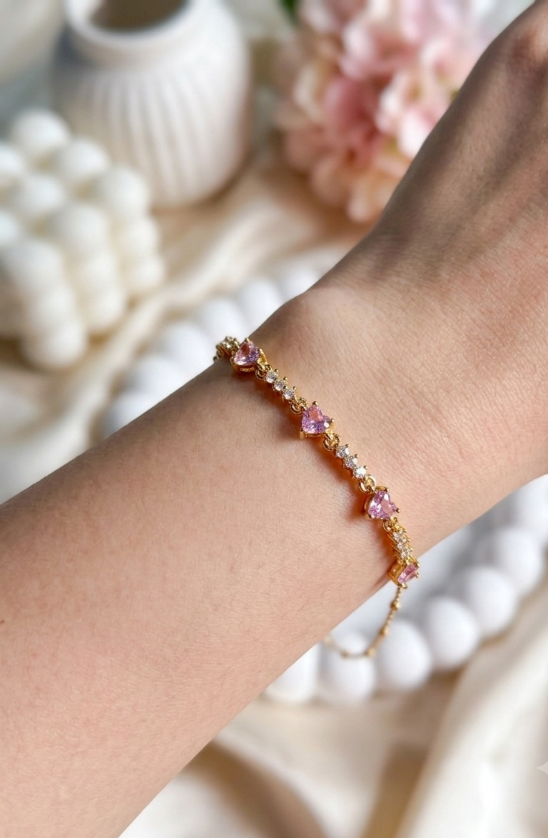 pink-heart-stone-bracelet