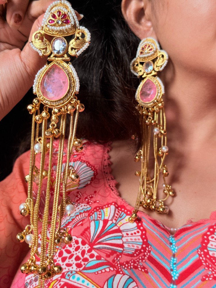 pink-mosonite-kashmiri-earrings