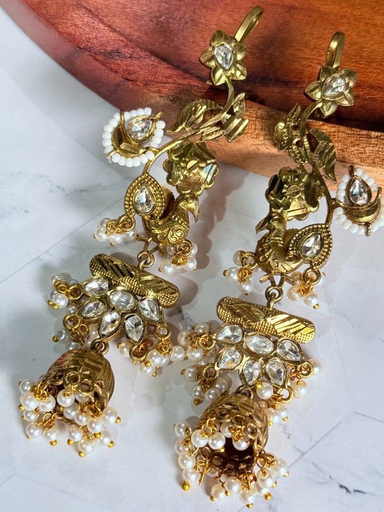 golden-peacock-earcuffs