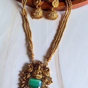 mint green mahalakshmi necklace set mint-green-mahalakshmi-necklace-set