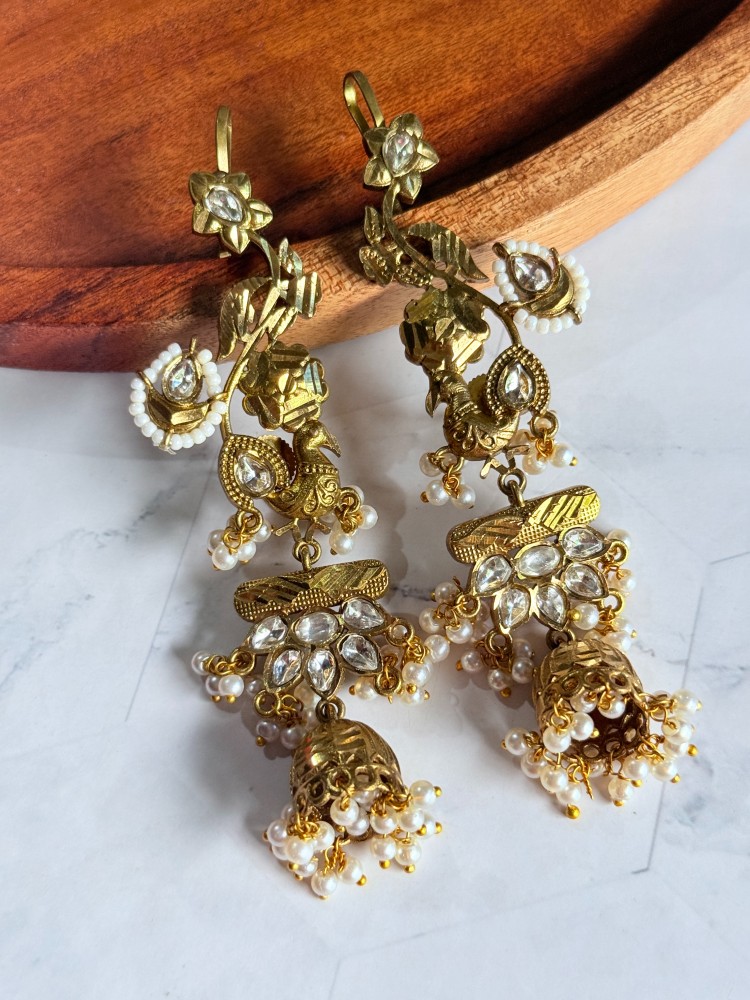 peacock-gold-plated-earcuffs