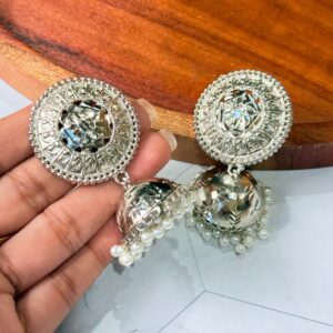 white-silver-polish-jhumkas