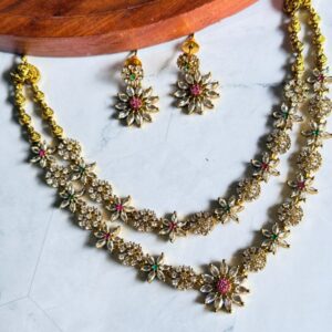 double-floral-necklace-set