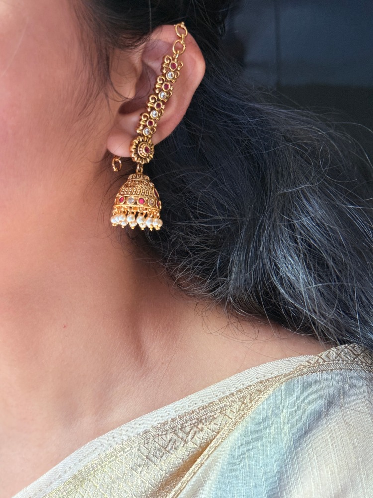 traditional-earchain-jhumkas