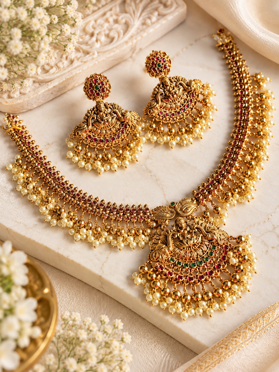 Indian-Temple-Jewelry-Ensemble