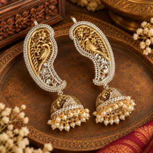 Two-Tone Jhumka Earrings dual-Tone-Jhumka-Earrings