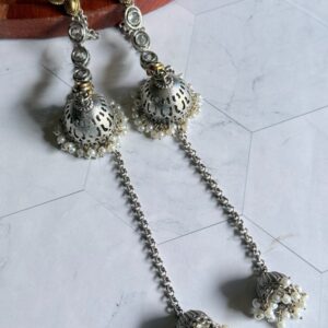 floral-earchain-jhumkas