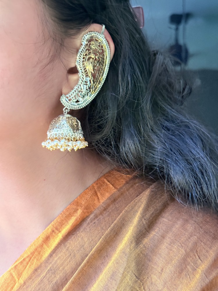 peacock-dual-tone-earcuffs