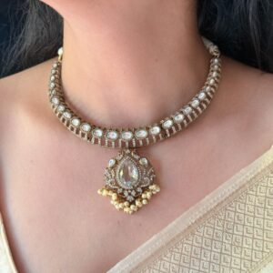white-polki-stone-necklace-set