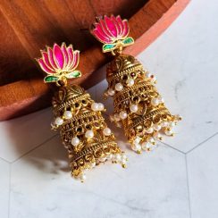 lotus-layered-jhumkas